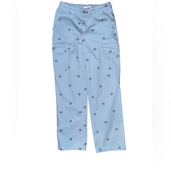 Pacsun Women’s Blue Baggy Carpenter Mushroom Cargo Pants Medium - Picture 1 of 6